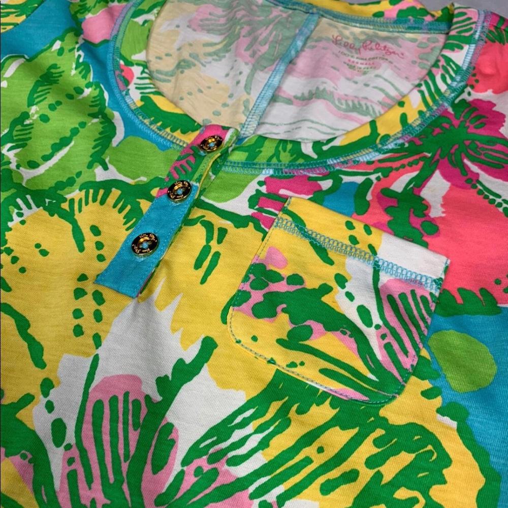 Lilly Pulitzer Britton T-Shirt Dress in Big Flirt - Picture 2 of 4